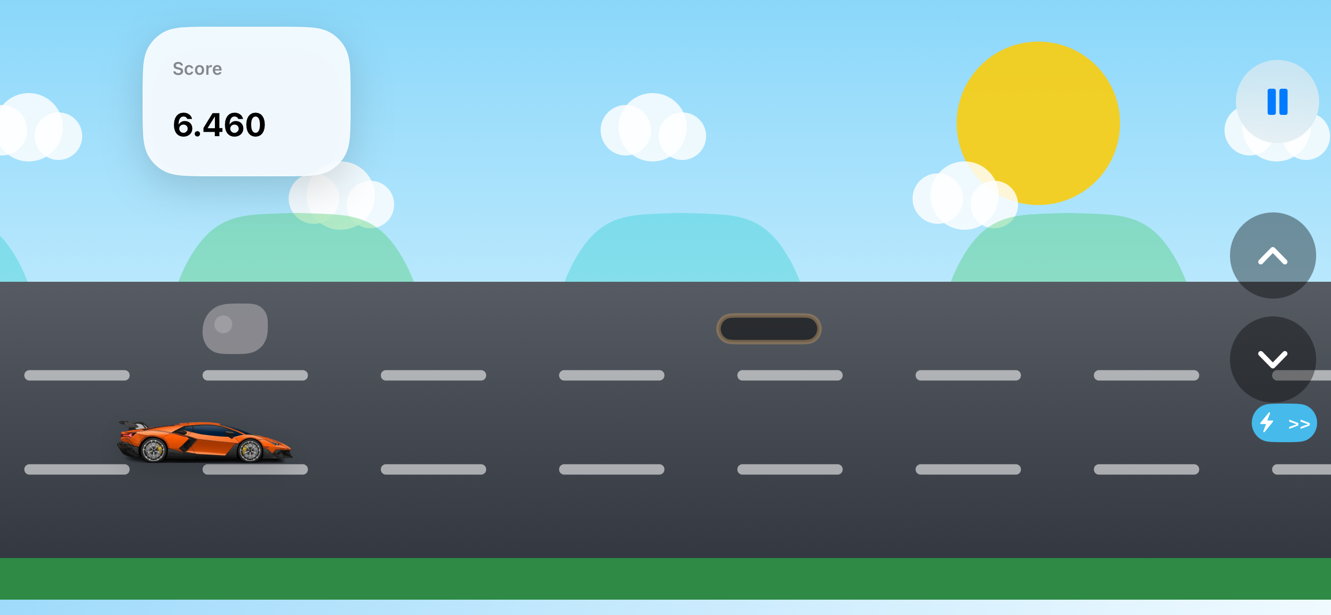 Tiny Car Jump dodge drive gameplay screen